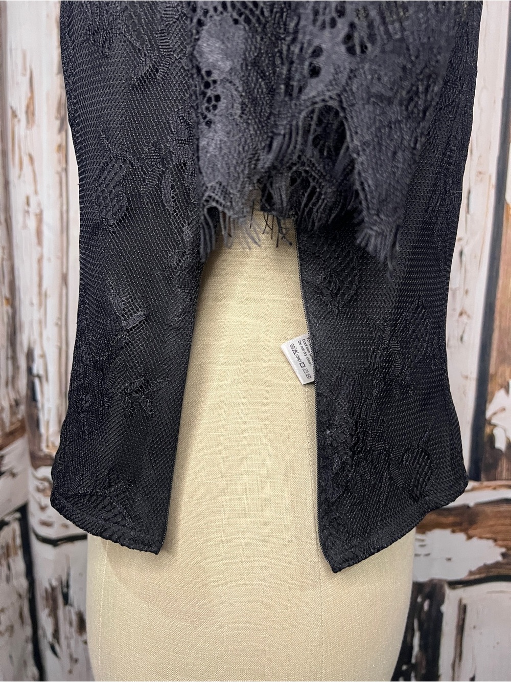 GOTHIC Black LACE High-Neck Women’s Top - Picture 8 of 9